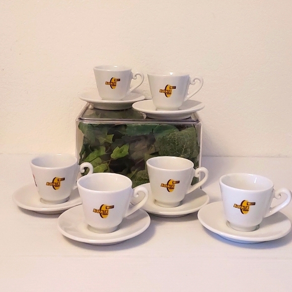 Losa Cafe Italy Espresso Set White Porcelain - Picture 2 of 8
